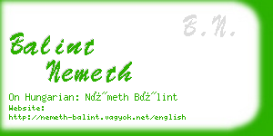 balint nemeth business card